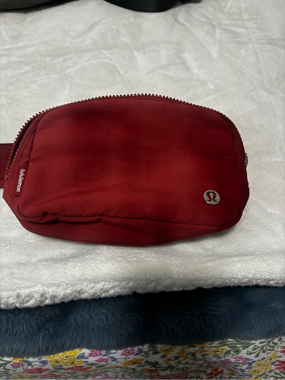lululemon athletica Red Zippered Satchel Pouch